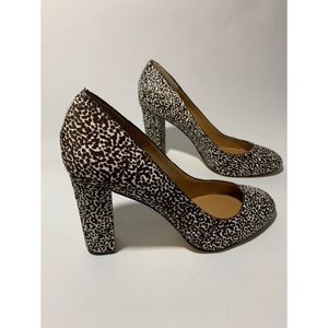 JCrew Dyed Sheared Calf pumps